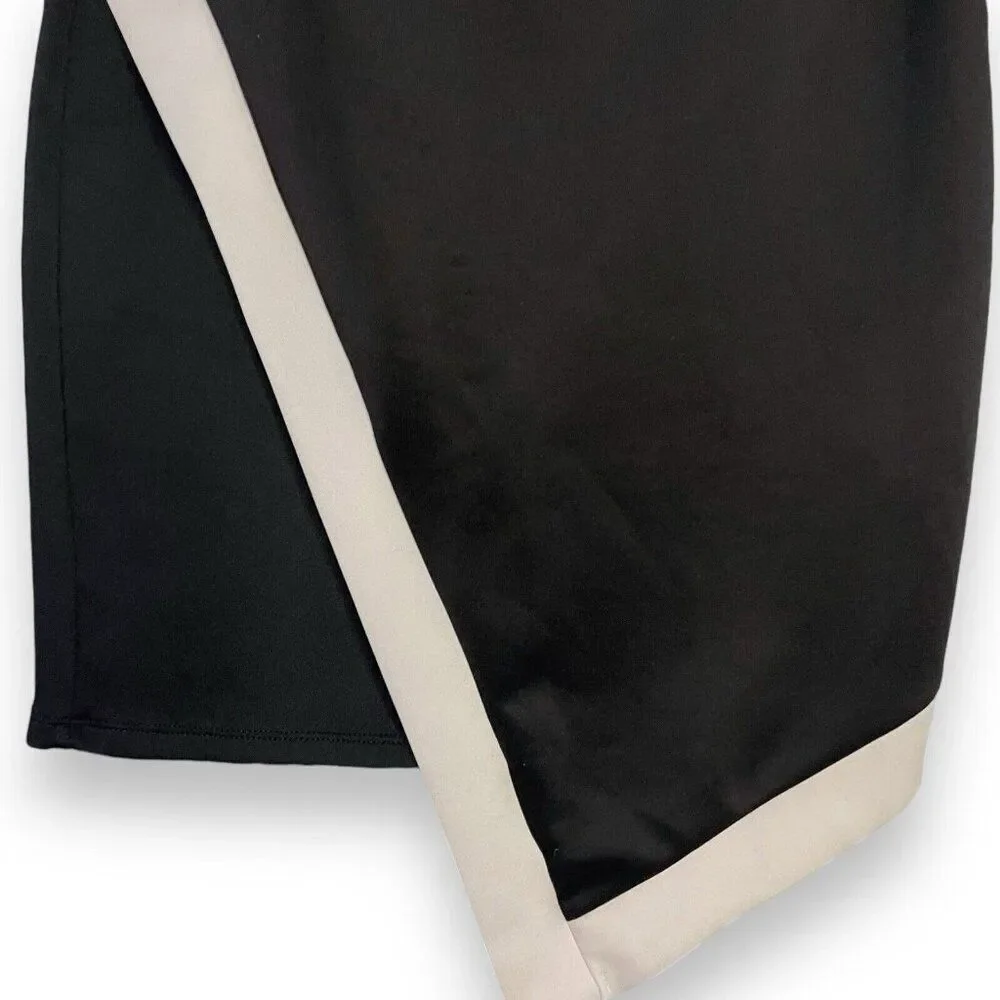 Trixxi Asymmetrical Mini Skirt Women's Large Black Party Stretch Festival Casual